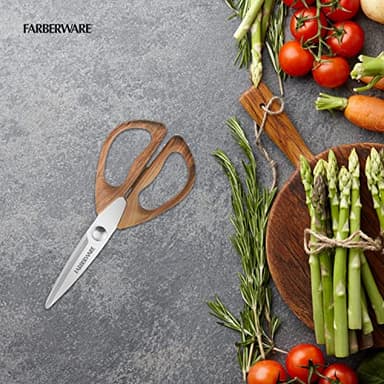 Farberware 5221282 All Purpose Shear, Pecan Wood Handles 8.2 x 3.5 x 0.5 inches - Image 5