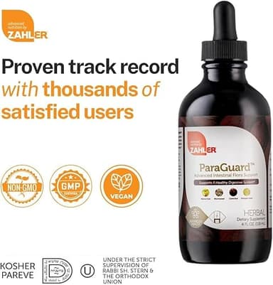 Zahler - ParaGuard Liquid Drops - Gut Health Supplement - Formula has Wormwood, Garlic Bulb, Pumpkin Seed, Clove & More - Natural Support for Humans - Certified Kosher (4 Oz) (4 oz., Drop) - Image 7