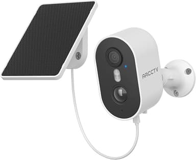 Security Camera Wireless Outdoor, 4MP Recharge Battery Powered WiFi Camera with Solar Panel, Motion Detection, Color Night Vision, 2-Way-Audio, 2.4G/5G Dual Band WiFi - Image 1