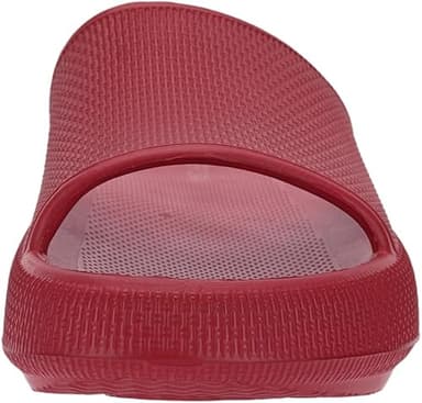 BRONAX Slides for Women and Men Recovery Pillow Slippers House Home Pool Beach for Men Male Size 12 Sandals Comfy Cushioned Thick Sole 46-47 Red - Image 3
