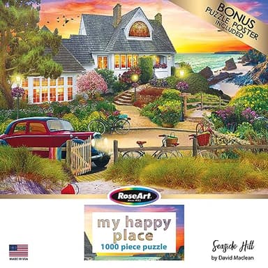 RoseArt - My Happy Place - Seaside Hill - 1000 Piece Jigsaw Puzzle for Adults - Image 4