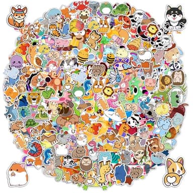 100 Cartoon Stickers Colorful Aesthetic VSCO Vinyl/PVC Waterproof Decals for Water Bottle, Phone, Case, Laptop, Skateboard, Gift for Kids, Teens, Boys and Girls (Blue 100)