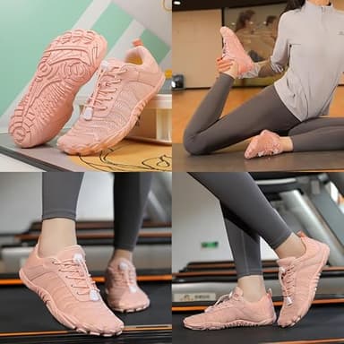 Barefoot Shoes Men Women Minimalist Shoes Zero Drop Workout Cross-Trainer Hiking Water Wide Toe Box Grounded Footwear Weightlifting Walking Lotus Pink - Image 7
