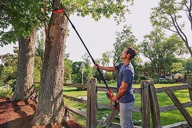 SKIL PS4563B-10 PWR CORE 20 8" 20V Pole Saw Kit, Includes with 2.0Ah Lithium Battery and Charger, Red - Image 7