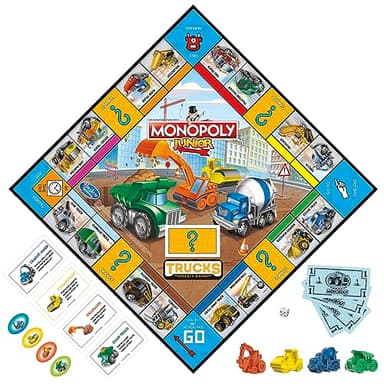 Monopoly Junior Trucks Edition Board Game for Kids Ages 5+, 2-4 Player Kids Games (Amazon Exclusive) - Image 13
