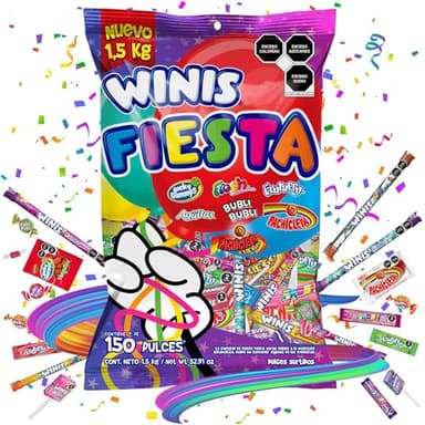 Winis Bulk Taffy Candy Mix - 3.3 lbs 150 Individually Wrapped Party Candies - A Variety of Spicy Gummies and Taffy - 150 Count | Easter Candy Variety Bag - Image 3