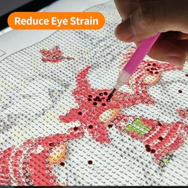 TOHETO A4 Light Board for Diamond Painting, Super Bright Magnetic Light Pad with Side Buttons, Lightbox for Tracing and Drawing, Corded Light Table for Sketching, Animation, Weeding Vinyl (Black) - Image 9