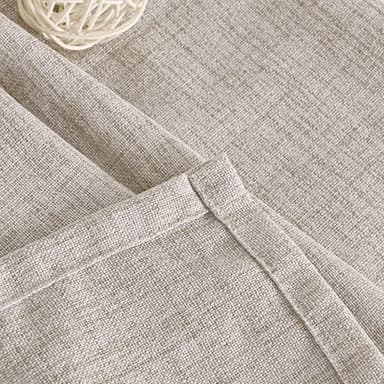 YoungsTex Linen Semi Sheer Curtains 63 Inch Length 2 Panels for Living Room - Light Filtering Drapes with Bronze Grommet Beige Window Treatments for Country Office Bedroom, 52 X 63 Inch - Image 7