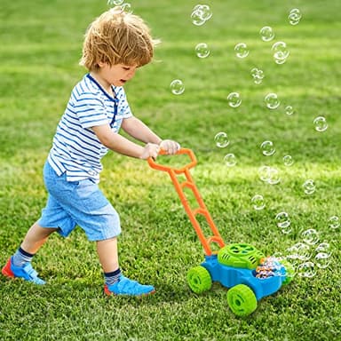 ArtCreativity Bubble Lawn Mower for Toddlers 1-3, Kids Bubble Machine for 1 Year Old Boy Gifts, Bubbles Blowing Push Toys for Kids, Summer Outdoor Gardening Toys for Birthday Gifts Boys & Girls - Image 3