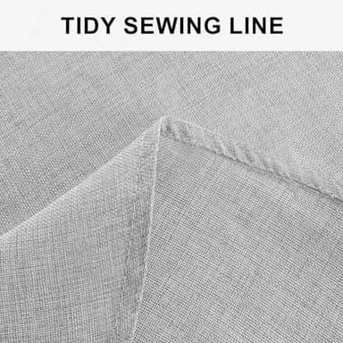 Hiasan Linen Tablecloth 40 Inch Round - Wrinkle and Stain Resistant Washable Polyester Fabric Table Cloth for Dining Room Kitchen Party, Light Grey - Image 4