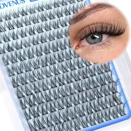 Goddvenus Wispy Lash Clusters 10-16mm Lashes Clusters Eyelash Extensions Natural Individual Lashes 144pcs D Curl Lash Extension DIY Soft Comfortable Eyelash Clusters with Cotton Band - Image 1