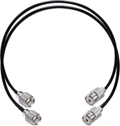 TUOLNK Mini UHF Male to UHF Female Extension Cable Mini Male Plug to SO239 PL259 Female Jack Coax Jumper Cable RG58 for CB Radio Antennas 20inch(50cm) 2Pcs - Image 2