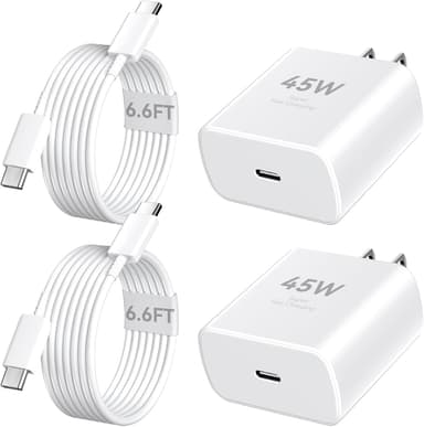 Phone 17 16 Pro Max Charger Fast Charging, 45W Super Fast USB C Charger Block with 6.6FT Charging Cable for 17 16 Pro Max/17 16 Pro/16 Plus,15 Pro Max/15 Pro/16, Android Phone - Image 2