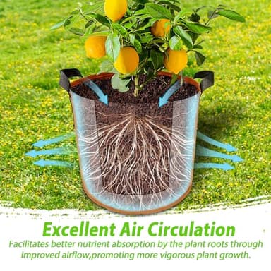 7 Pack 7 Gallon Plant Grow Bags - Mixed 7 Colors with Reinforced Handles & Aeration Design, Ideal for Tomato, Flowers & Fruits - Image 4