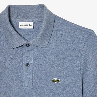 Lacoste Men's Slim Fit L.12.12 Piqué Polo Shirt, Light Indigo Blue, Large - Image 5