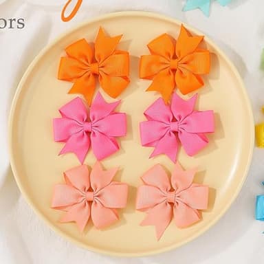 Choicbaby 2.3 Inches Mini Baby Hair Bows 60pcs Grosgrain Ribbon Toddler Hair Accessories with Alligator Clip Bow for Baby Girls Toddlers Gift - Image 3