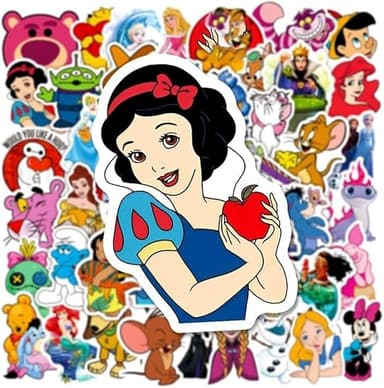 200pcs Kids Disney Princess Cute Cartoon Character Stickers - Movie Decorative Waterproof Stickers for Kids, Teens & Adults - Image 6