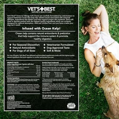 Vet's Best Seasonal Allergy Soft Chew Dog Supplements, Soothes Dogs Skin Irritation Due to Seasonal Allergies, 30 Day Supply - Image 2