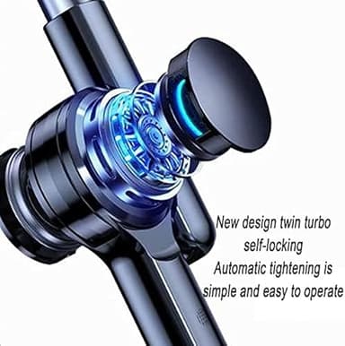 Niumowa Tablet Floor Stand Holder, 360 Degree Rotating with Height Adjustable Stand Compatible with 4.7"-13" Phone/Tablet, Kindle, 63" Phone Stand, Aluminum Alloy, for Bed,Sofa,Desk.Black - Image 6