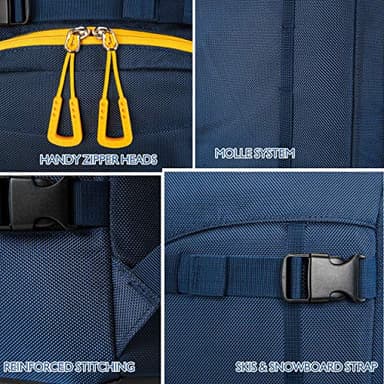 Unigear Ski Boot Bag, 50L Ski Boot Travel Backpack for Ski Helmet, Goggles, Gloves, Skis, Snowboard & Accessories (Blue) - Image 6