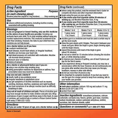 Amazon Basic Care Coated Nicotine Polacrilex Gum, 2 mg (nicotine), Stop Smoking Aid, Fruit Flavor, 160 Count - Image 4