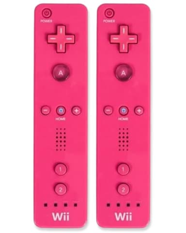 Wii Classic Remote - Wireless Bluetooth Game Controller - Official Wii and Wii U Compatible - 2 Pack (Renewed) (Pink - Image 1