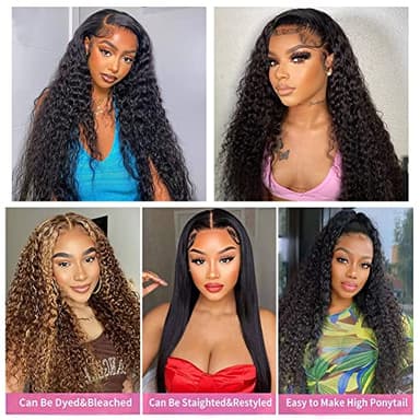 Deep Wave Human Hair Bundles, 18 20 22 Inch, 100% Unprocessed Brazilian Virgin Hair, Deep Curly, Natural Black, Wet And Wavy Bundles - 3 Pack, Style Keep Texture Silky Soft, Hair Extension - Image 6