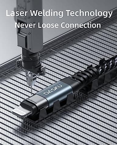 Dasku USB C to Lightning Cable 3Pack 10 FT, [MFi Certified] iPhone 14 13 Fast Charger Extra Long 10 Foot Type C Charging Cord Compatible with iPhone 14 13 12 11 Pro Max Mini 8 Plus SE iPad and More - Image 6