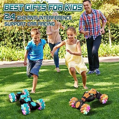 Axirata Gesture Sensing RC Stunt Car with Lights & Music for Kids 6-12 Year Old 4WD 2.4GHz Hand Controlled Remote Control Car 360° Rotation Off-Road Toy Car Gift for Boys Girls - Image 9