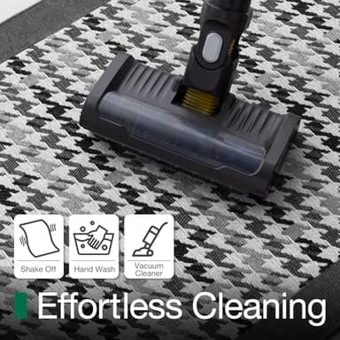 LUMI Inside Door Mat for Entry 30''x48'', Absorbent, Dirt Trapper, Low Profile Thin, Non Slip Mats with Rubber Backing, Ideal for Indoor, High Traffic, Garage, Entrance, Birdy Black - Image 8