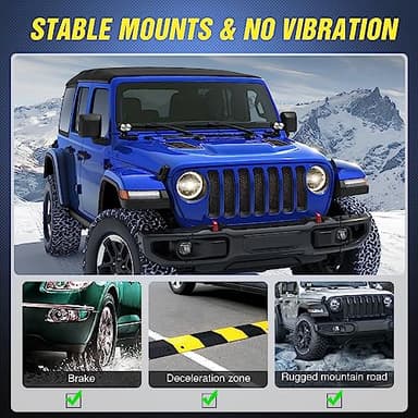 Nilight Light Mounting Bracket Hood Cowl Mount Brackets for Front A-Pillar Auxiliary Offroad LED Pod Light Work Lights on 2018-2023 Jeep Wrangler JL/JLU 2020-2023 Gladiator JT - Image 4