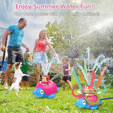 4-in-1 Turtle Water Sprinkler for Kids Summer Toys, Outdoor Toys for Toddlers, Kids Sprinkler Water Toys, Backyard Games for Summer Fun, Backyard Games Splash Water Toys Gifts for Boys Girls Dogs - Image 4