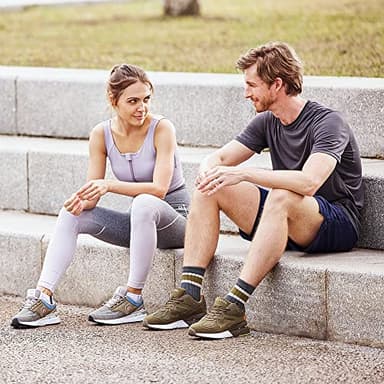 FitVille Wide Walking Shoes for Men Wide Width Sneakers for Flat Feet Heel Pain Relief - Rebound Core (10 Wide, Army Green) - Image 6