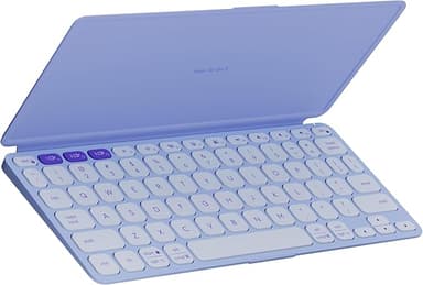 Logitech Keys-to-GO 2 Portable Bluetooth Tablet Keyboard with Built-in Cover, Slim & Compact Wireless Keyboard for Windows, Android, Linux, iPad, iPhone, Mac, Apple TV - Lilac - Image 1