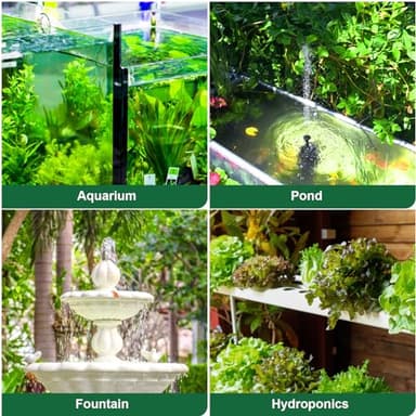 GROWNEER 2 Packs 550GPH Submersible Pump 30W Ultra Quiet Fountain Water Pump, 2000L/H, with 7.2ft High Lift, 3 Nozzles for Aquarium, Fish Tank, Pond, Hydroponics, Statuary - Image 7