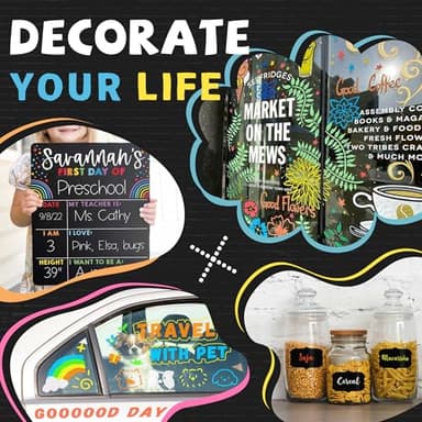 Window Chalk Markers for Glass Washable, 10 Colors Jumbo Liquid Chalk Marker with 10mm 3 in 1 Nib Thick Wide Tips, Big Chalkboard Markers, Car Paint Pen for Auto, Bistro, Mirror, Poster, Blackboards - Image 4