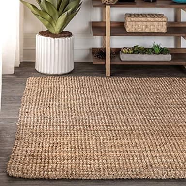 JONATHAN Y Pata Hand Woven Chunky Jute Natural Indoor Area Rug, 8x10, Bohemian, Rustic, Cottage, Easy-Cleaning for Living Room, Bedroom, Kitchen, Non-Shedding (NRF102A-8) - Image 3
