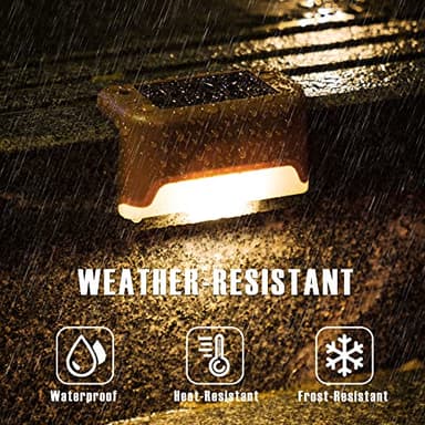 GIGALUMI Led Solar Deck Lights, 16 Pack Waterproof for Outdoor Stairs, Step, Fence, Railing, Yard and Patio (Warm White) - Image 6