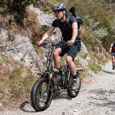 Kebiko 1000W Folding Electric Bike,48V 20AH Removable Battery E Bike,30+MPH,80 Miles Max Range Electric Bike for Adults,20" Fat Tire Foldable ebike,Adult Electric Bicycle for Commute Beach Snow - Image 9