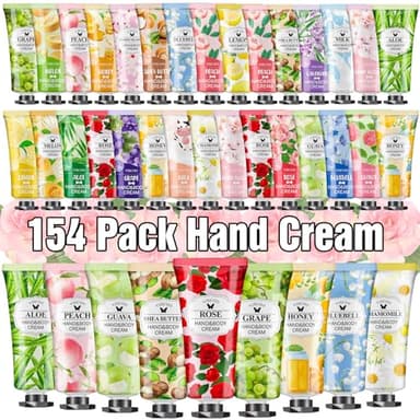 VISCOO 154 Pack Hand Cream Gifts Set for Women, Stocking Stuffers for Women Teengirls, Christmas Gifts, Bulk Gifts,Small Gifts,Mini Moisturizing Hand Lotion Travel Size in Bulk for Dry Cracked Hands - Image 1