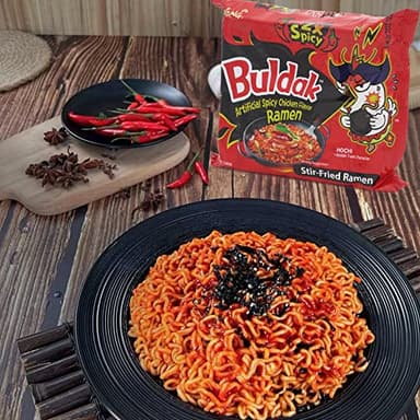 Samyang Buldak Hot Chicken Spicy Ramen Korea Instant Packaged Noodles,4.94 oz,2x Spicy,5 Pack - Image 4