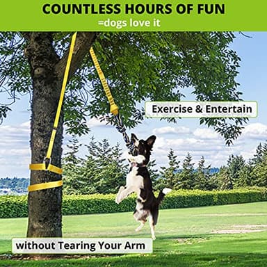 HOKINETY Dog Hanging Bungee Tug Toy: Interactive Tether Tug-of-War for Pitbull Small to Large Dogs to Exercise and Fun Solo Play - Durable Retractable Tugger Dog Rope Toy with 2 Chew Rope Toys - Image 7