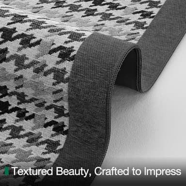 LUMI Inside Door Mat for Entry 30''x48'', Absorbent, Dirt Trapper, Low Profile Thin, Non Slip Mats with Rubber Backing, Ideal for Indoor, High Traffic, Garage, Entrance, Birdy Black - Image 6