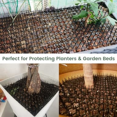 Ley's 24 Pack Cat Deterrent Mat, 6 x 8 in Scat Mat with Spikes, Keep Cats Away from Plants, Indoor Furniture & Outdoor Garden Fence – Pet Repellent Barrier - Image 3