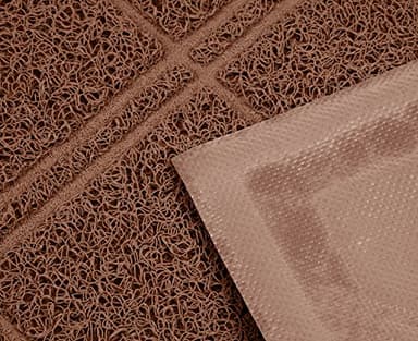 Amazon Basics Less-Mess Cat Litter Box Mat, 24" x 35", Unscented, Brown - Image 2