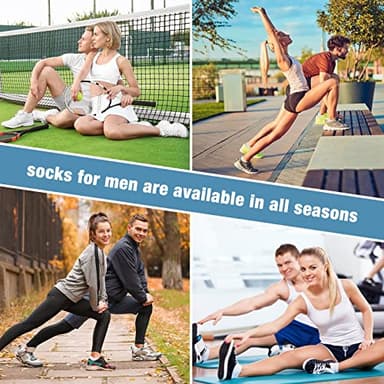 COOVAN 10 Pairs Mens Cushion Ankle Socks Men 10 Pack Low Cut Comfort Breathable Casual Socks - Image 7