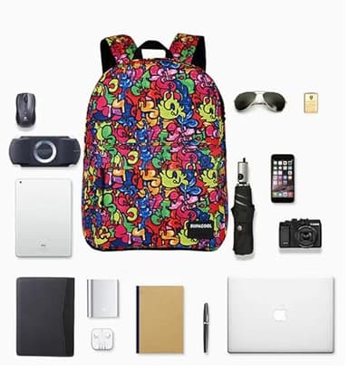 SUPACOOL Casual Laptop Backpack for Men and Women, Backpack for College, USB Charging Port, Lightweight Pack Back(Graffiti) - Image 7