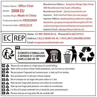 Efomao Big and Tall Office Chair 400lbs – High Back PU Leather Executive Chair with Lumbar Support, Footrest, Swivel Base, Padded Armrests, and Rolling Wheels for Home Office, White Computer Chair - Image 9