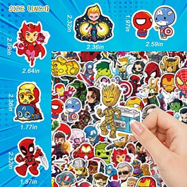 200PCS Cool Character Stickers for Water Bottles Skateboard Luggage Laptop Bumper Waterproof Vinyl Stickers Bulk for Boys Teens Adults - Image 2