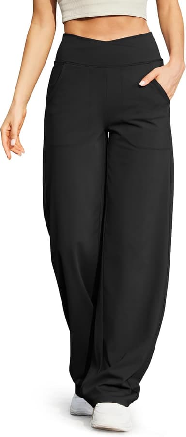 G4Free Wide Leg Pants for Women Loose Yoga Pants with Pockets Petite/Regular/Tall Stretch Casual Lounge Pants - Image 2
